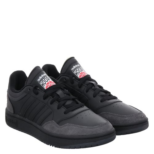 Adidas Hoops 3.0 Kunstleder Sneaker in schwarz fur Herren