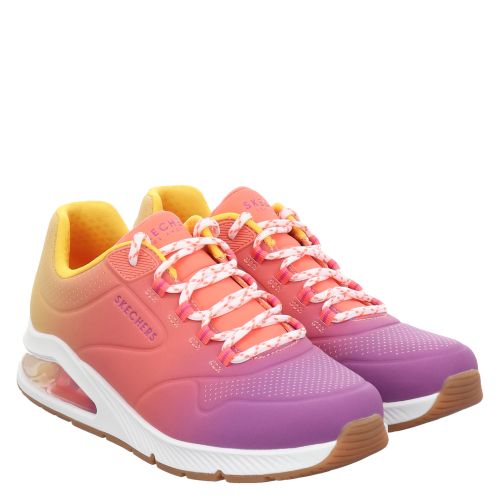 Skechers Women's UNO 2-Color Waves Sneaker, Pink