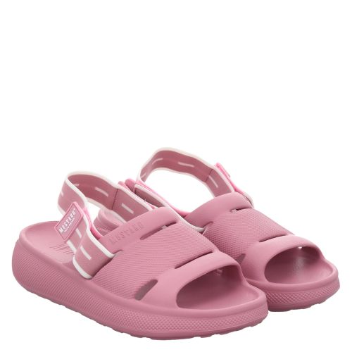 Mustang Sandale Gummi synth Slides Zehentrenner in rose fur Damen