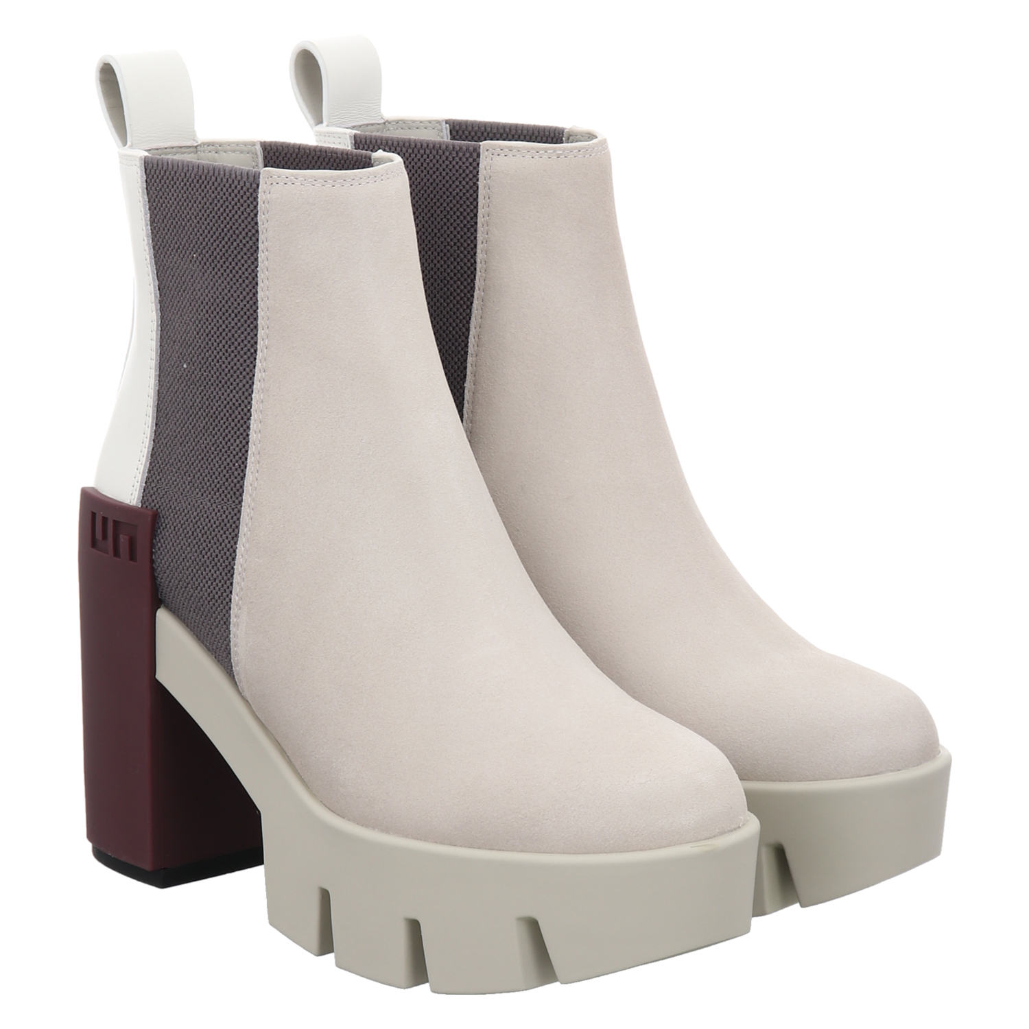 United Nude, Grip Chelsea Mid Ii, kurzer Nubukleder-Stiefel in beige