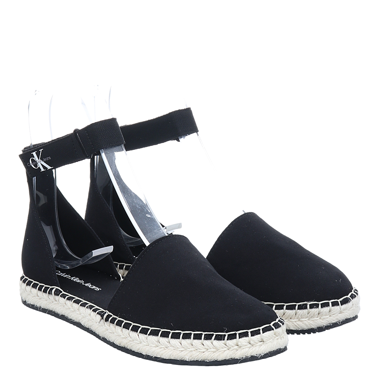 Calvin Klein Ankle Espadrille Textil Espadrille in schwarz fur Damen