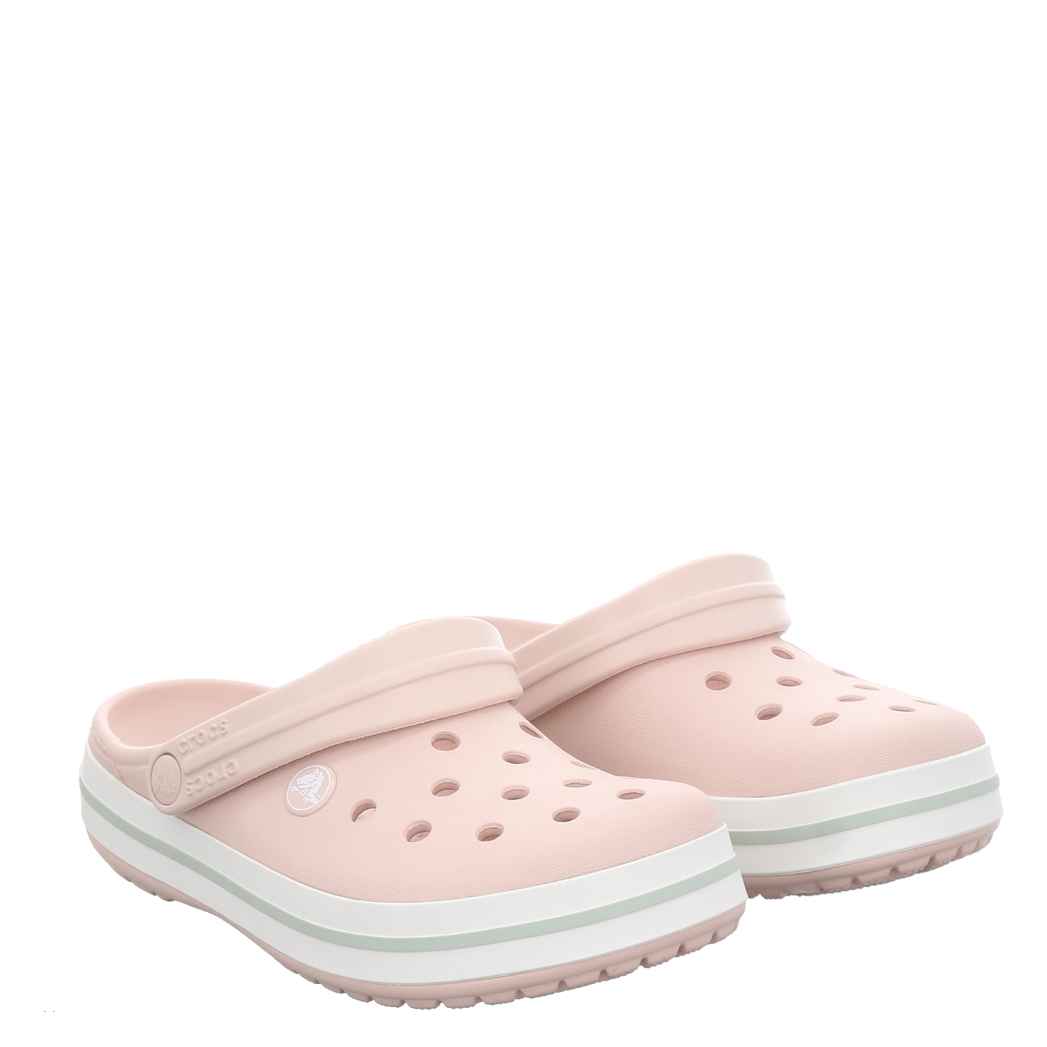 Crocs Crocband Gummi synth Pantolette in rosa fur Damen