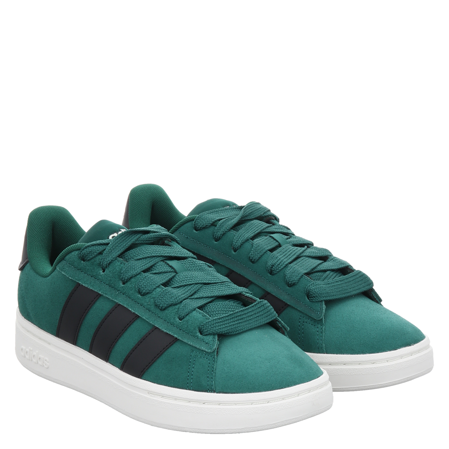 Adidas Grand Court Alpha 00s Veloursleder Sneaker in dunkelgrun fur Herren