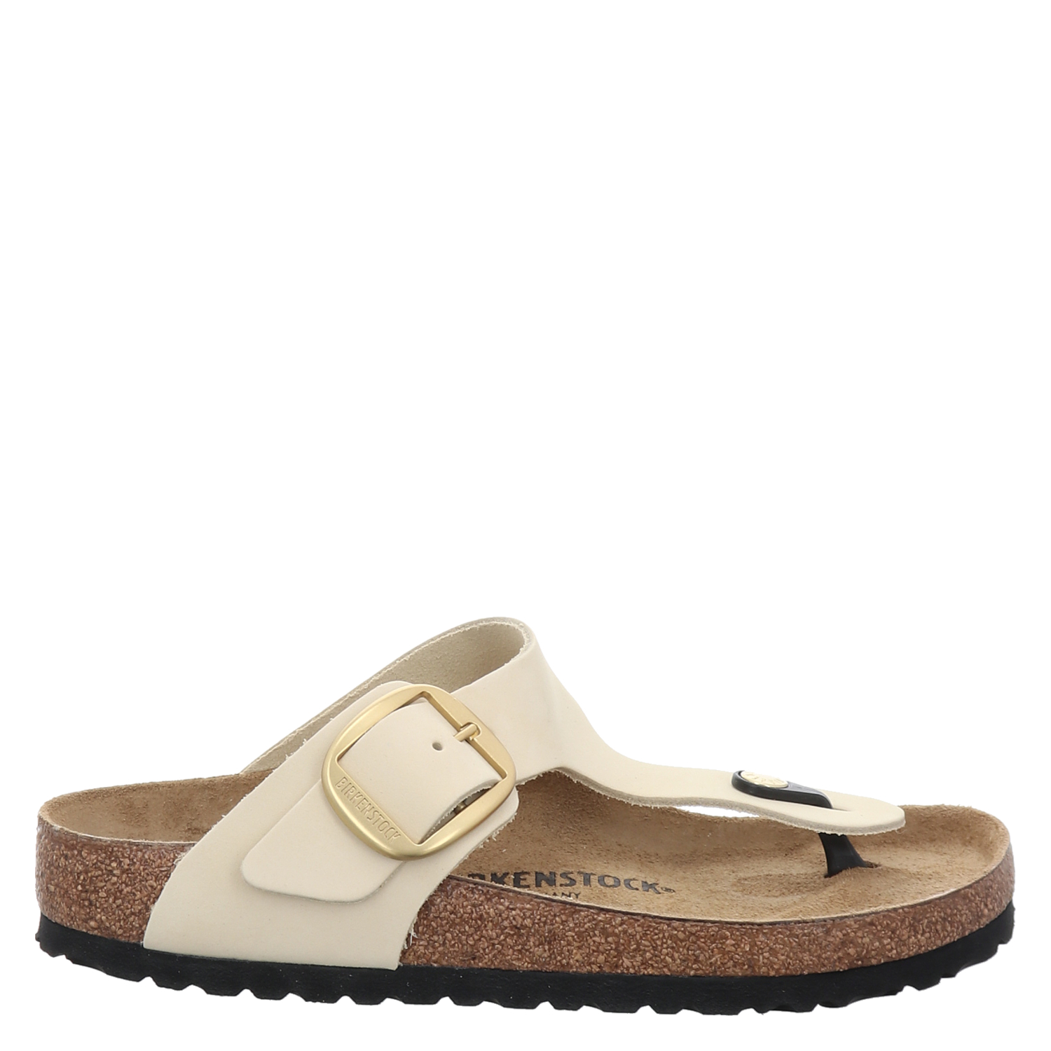 Birkenstock Gizeh Bb Lenb Normal Nubukleder Slides Zehentrenner in beige