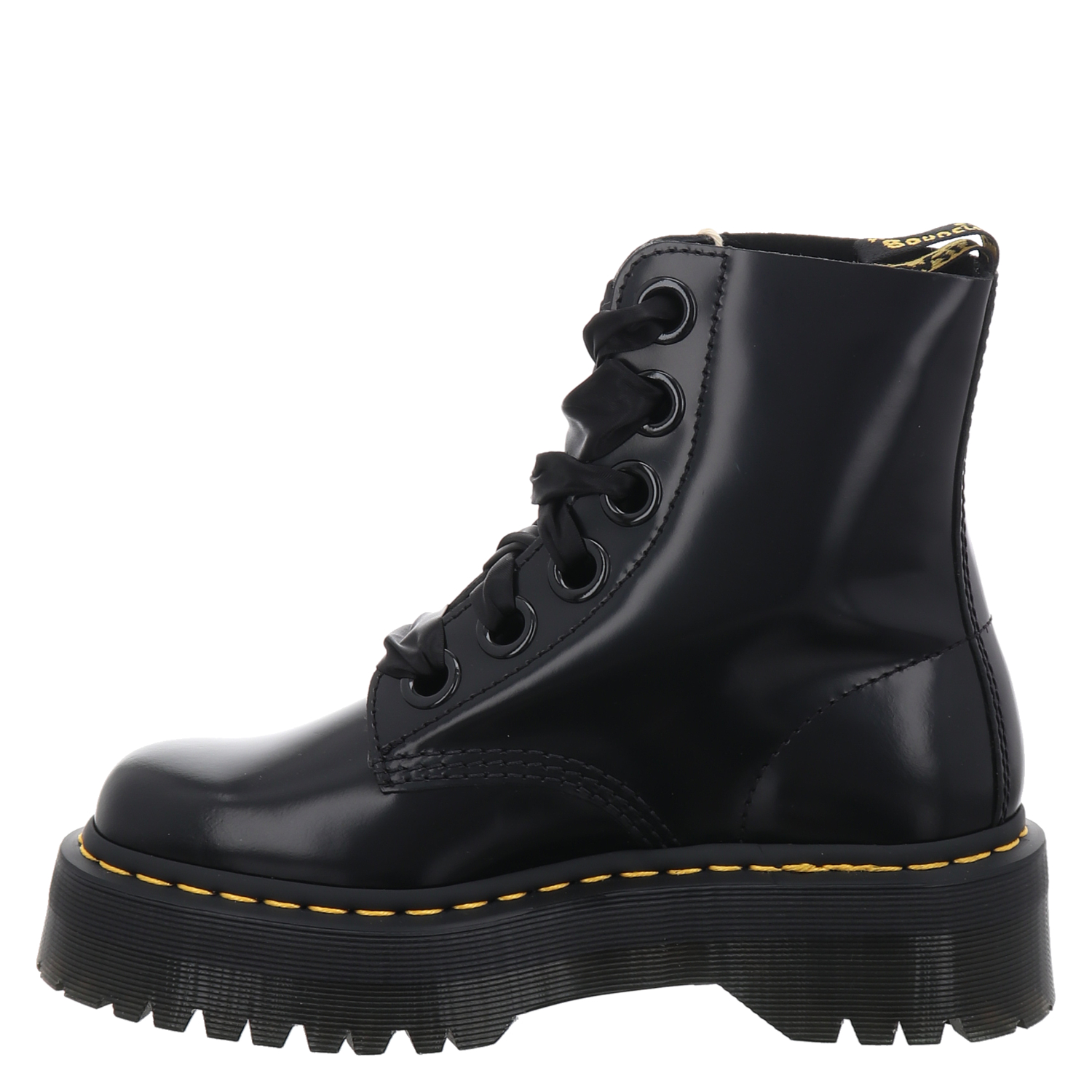 Dr.Martens Molly Glattleder Schnurstiefel in schwarz fur Damen